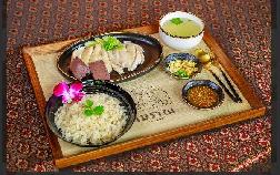 Chicken with steam rice